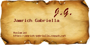 Jamrich Gabriella névjegykártya